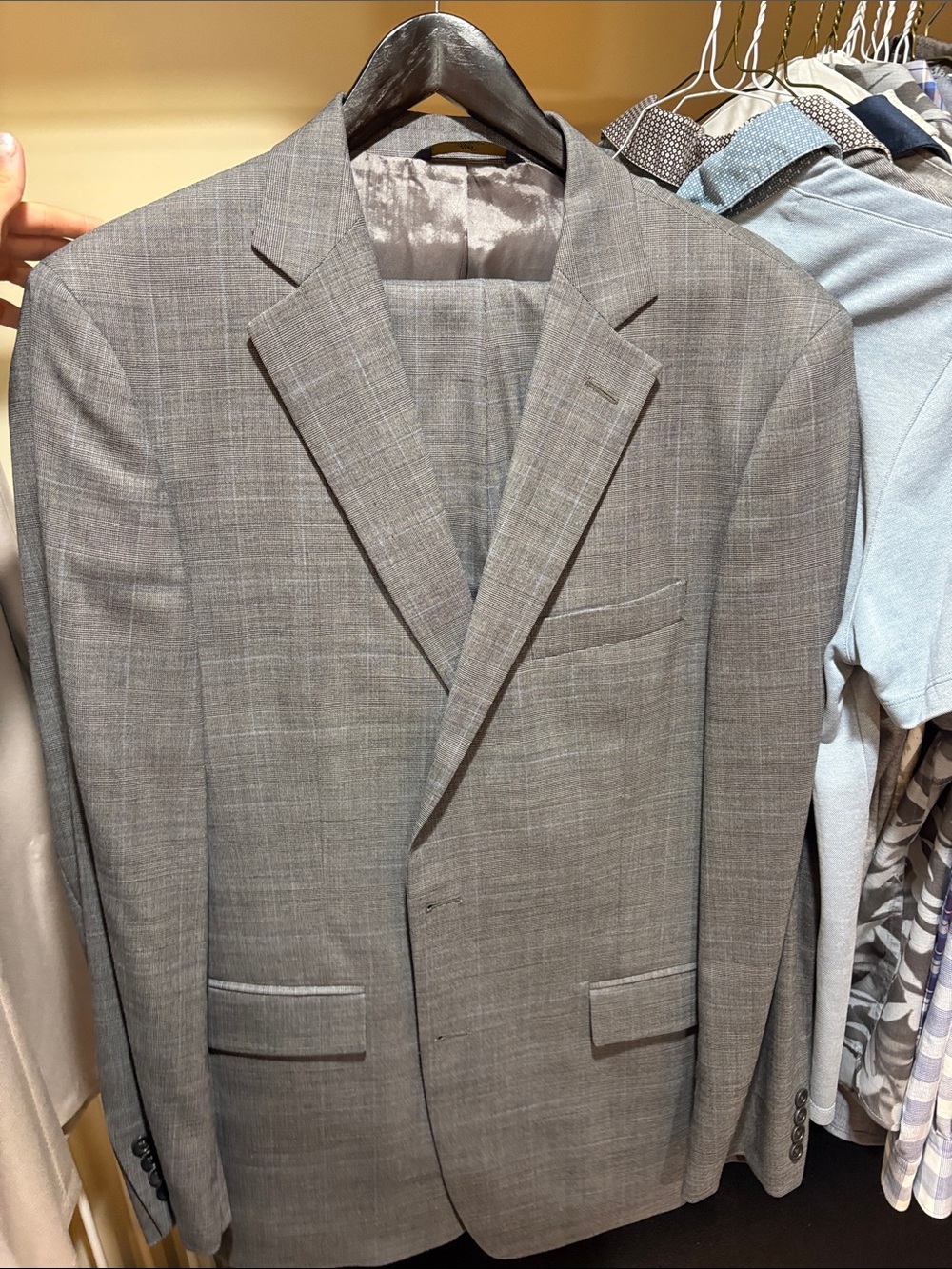Brooks Brothers Light Gray Windowpane
Suit Jacket and pants